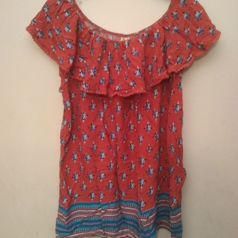 Faded Glory off-shoulder patterned top XXL
